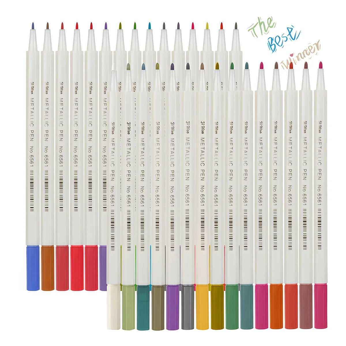 12-30 Metallic Marker Pens Brush Tip/Medium Tip for Black Paper, Adult Coloring, Card Making, Rock Painting, Crafts Art Supplies