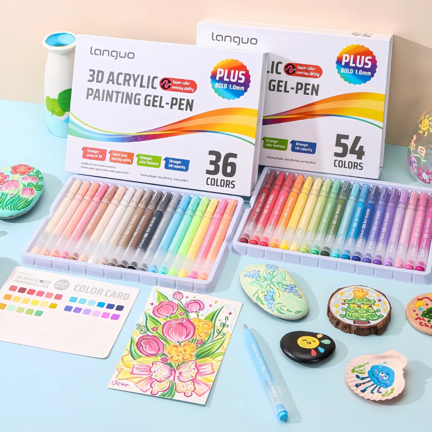 3D Acrylic Gel Pen, Quick-Drying 1.0mm Acrylic Gel Pen, Graffiti Painting Set, Can Take Notes, Mark, Greeting Cards,Outline,