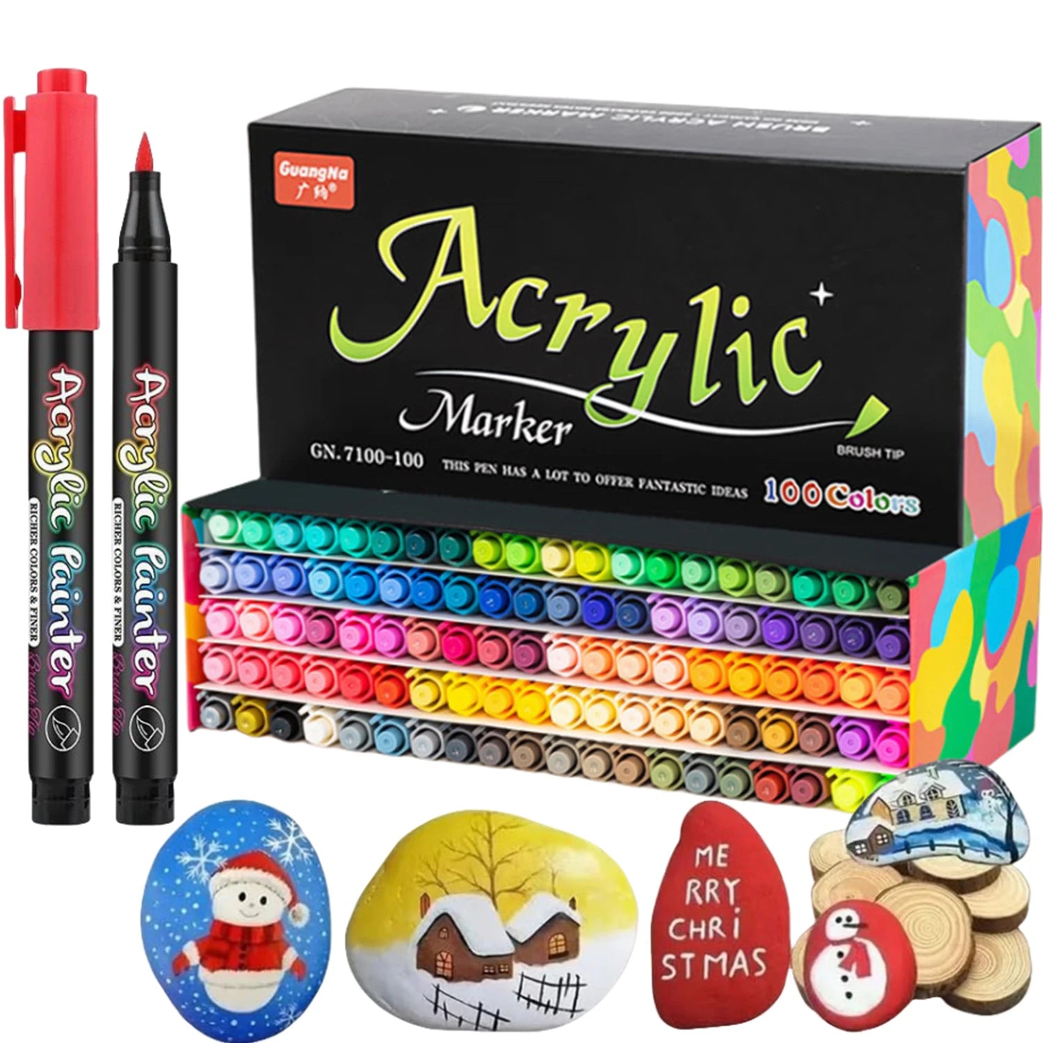 Acrylic Paint Markers Paint Pens, Artists Adults Coloring Drawing Cartoon Anime Comic,for Rock Painting,Wood, Canvas, DIY Crafts